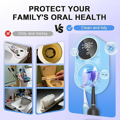 Toothbrush Holder and Cleaner Razor Holder/Dryer Light Cleaning and Air Drying