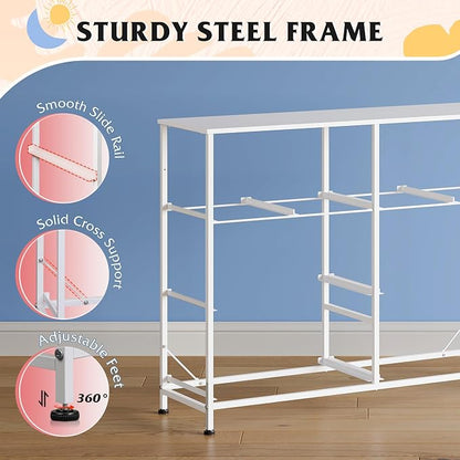 WLIVE Dresser for Bedroom with 8 Drawers, Wide Fabric Dresser for Storage and Organization, Bedroom Dressers, Chest of Drawers for Living Room, Closet, Hallway, Tie-dye Print (Pink, Purple, Blue)
