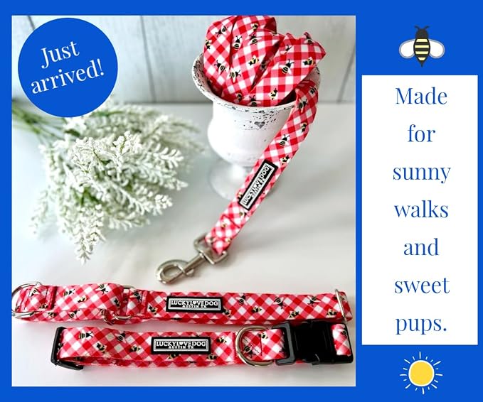 Lucky Love Dog - Adjustable Dog Collar with Easy Click Buckle for Large Ones, Durable, & Comfortable for Male & Female Dogs, Pet Collar for Puppies & Adult Dogs - Bailey, Large