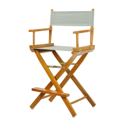 Casual Home 24" Director's Chair Honey Oak Frame-with Grey Canvas, Counter Height