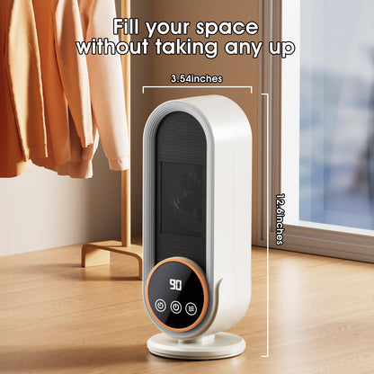 Space Heater Indoor - Energy Efficient Portable Heater with Adjustable Thermostat,1200W PTC Rapid Heating Ceramic Technology with Remote,Intelligent Timing