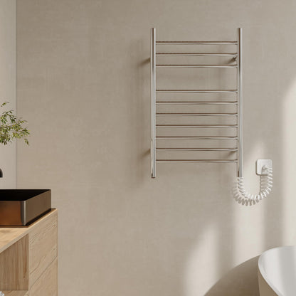 HEATGENE Towel Warmer Wall-Mounted Hardwired Heated Towel Rack Hot Towel Bar Brushed