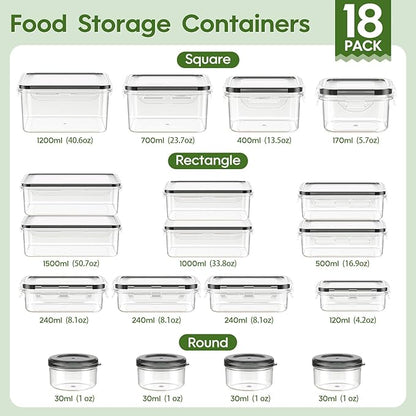 36-Piece Food Storage Containers