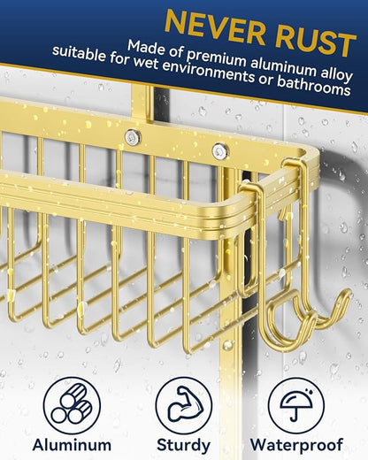 YASONIC Shower Caddy Hanging, Never Rust Shower Organizer Hanging, Aluminum