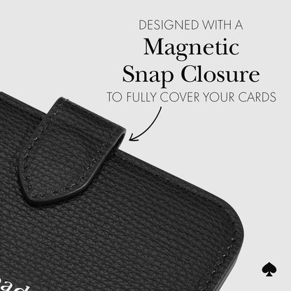 kate spade new york Morgan Magnetic Phone Wallet/Card Holder - Compatible with MagSafe Phones and Cases - Midnight Black