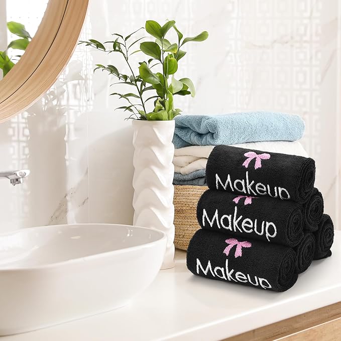 Shimeyao 20 Pack Makeup Towels Black Makeup Washcloths