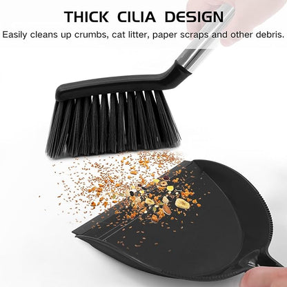 NACENA Mini Broom and Dustpan Set, Small Dust Pan and Brush Set
