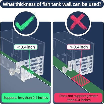 Premium Multi-Layer Aquarium Filter for 5 to 30 Gallon Fish Tanks: Oxygenating Water Wheel, Low-Noise Operation, Dual-Sided Suspension, Transparent