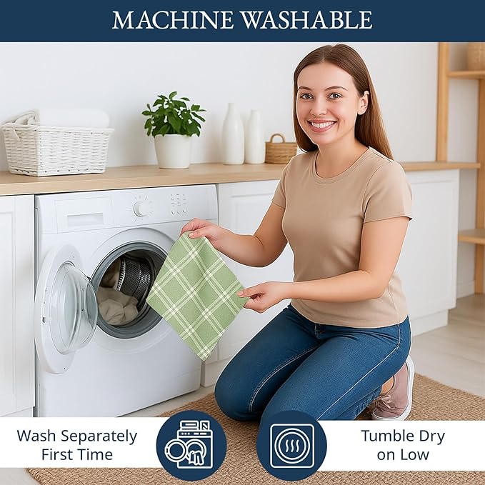 LANE LINEN Cotton Kitchen Towels Set, Quick-Drying Dish Towels