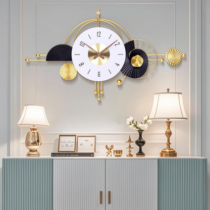 AXAORIRA Ideal Housewarming Gift: 38x22 Inch Modern Decorative Wall Clock, Battery Operated Silent Non-Ticking Large Analog Clocks for Living Room, Bedroom, Office, Entryway