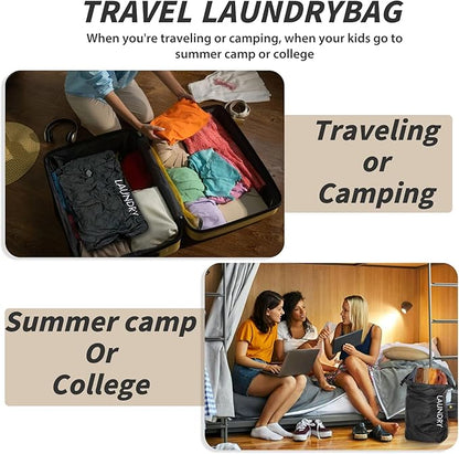 Travel Laundry Bag, Vacuum Compression Dirty Clothes Travel Bag Waterproof Wet