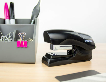 Bostitch Office Heavy Duty Stapler, 40 Sheet Capacity, No Jam, Half Strip, Fits into the Palm of Your Hand, For Classroom, Office or Desk, Black