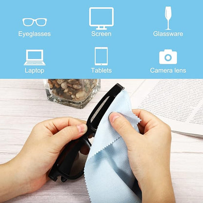 PATIKIL Eyeglass Microfiber Cleaning Cloth 7"x6", 24 Pack Glasses Cleaning