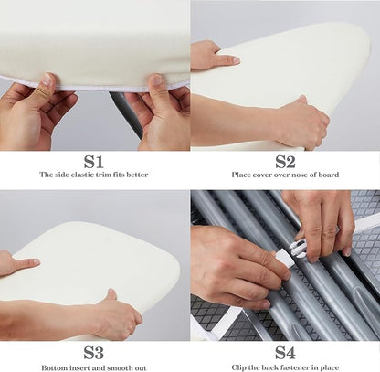 BNDX Ironing Board Cover, Stain Resistant & Durable Scorch, 2 Click Buckles