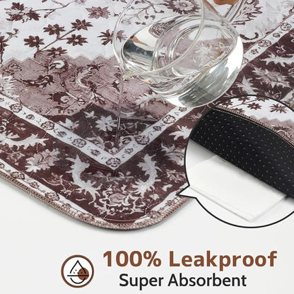 Washable Pee Pads for Dogs, 2 Pack Reusable Puppy Training Pads 48"x32" Super Absorbent Waterproof Dog Training Pads, Non-Slip Potty Pads, Whelping Pads Litter Mat Light Brown Medallion