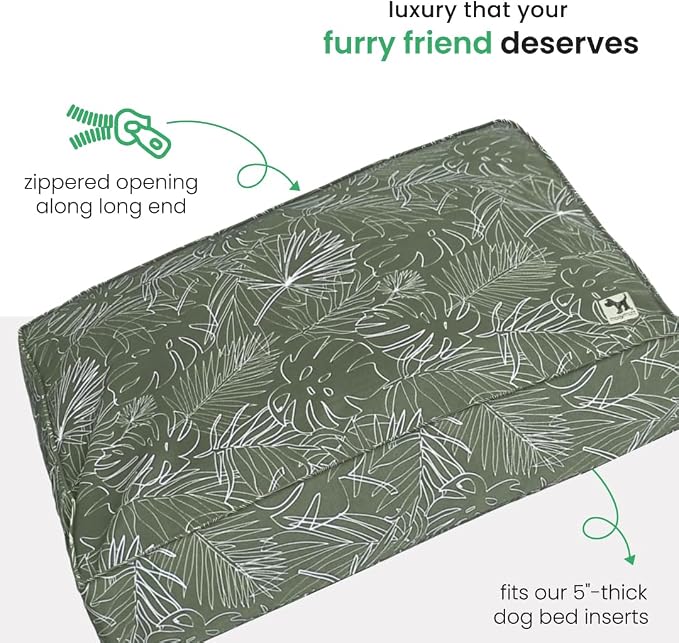 Molly Mutt Panama Dog Bed Duvet Cover, 100% Cotton Canvas Cover for Dog, Puppy, or Cat Bed, Durable, Washable, and Free of Harmful Chemicals, Small, 22"x27"x5"