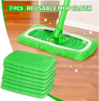 8 Pack Reusable Microfiber Mop Pads Compatible