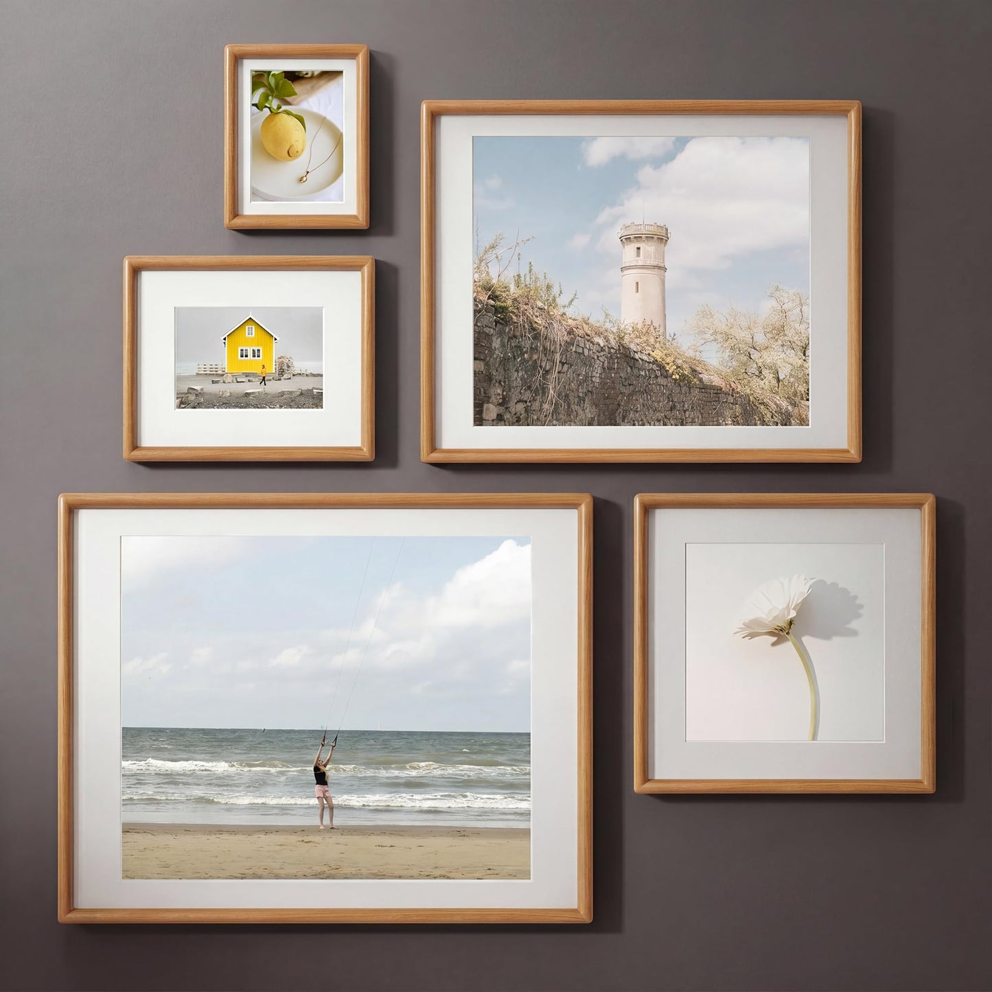 11x14 Picture Frame, USA-Sourced Natural Teak Wood Photo Frame with Tempered Glass, Handcrafted Rounded Corner 11 x 14 Wooden Frame Matted to 8x10 Photos, Hanging Hooks Included