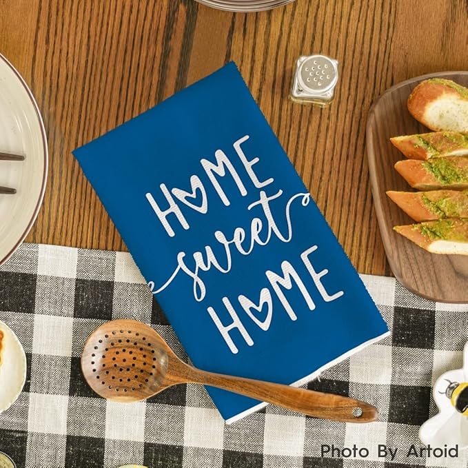 Artoid Mode Stripes Home Sweet Home Boho Spring Kitchen Towels Dish Towels