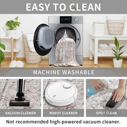 Easy-Going Area Rug 5x7 Washable Boho Rugs for Living Room Non-Slip Bedroom Rug Low Pile Lightweight Vintage Distressed Throw Rug for Dining Room Kitchen Home Office Carpet, Grey Brick