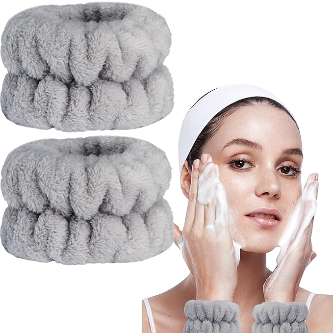 2pcs Wrist Bands for Washing Face, Microfiber Face Washing Wristbands, Arm