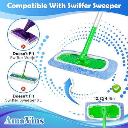 5 Pack Reusable Microfiber Mop Pads Compatible