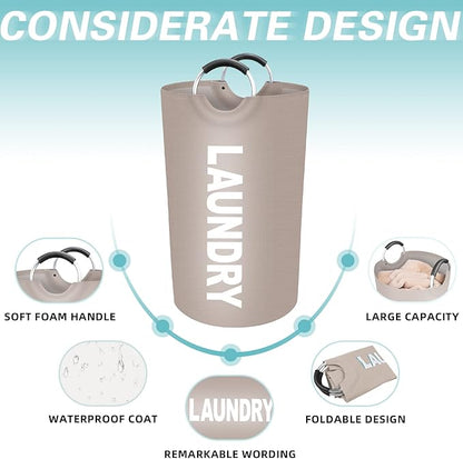 StorageRight 75L Large Laundry Basket, Laundry Hamper, Dirty Clothes Hamper
