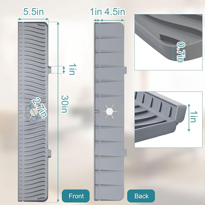 30 Inch Kitchen Sink Splash Guard, Large Size Faucet Mat