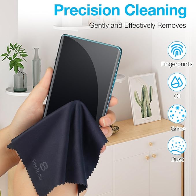SmoTecQ Glasses Cleaner Kit – Alcohol-Free, Plant-Based Spray + Ultra-Soft