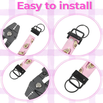35Pcs Keychain Clamps with Split Rings, 1 Inch Key Fob Hardware Keychain with Rings, 7 Colors Wrist Key Chain Wristlet Sets, Wristlet Keychains Hardware for Lanyard, Crafts DIY Supplies for Gift