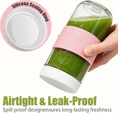 24 oz (6 Pack) Overnight Oats Containers with Airtight Lids and Silicone Sleeves - Perfect for Overnight Oats, Salad, Yogurt, Snacks, Pickles - Leakproof and Reusable Glass Food Storage Containers
