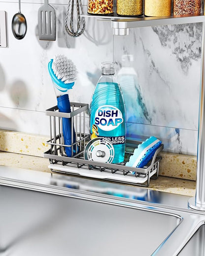 Consumest Sponge Holder for Kitchen Sink, Sink Caddy Organizer