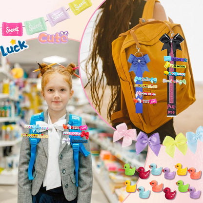 Hodvya 80 PCS Cheer Pins Spirit Clips Include 80 PCS Colored Wooden Clothes pins 99 Pcs Mini Resin Ducks Animals mini Bows and Stickers Pen 200 Beads Pearls Cheer pins for Cheerleaders