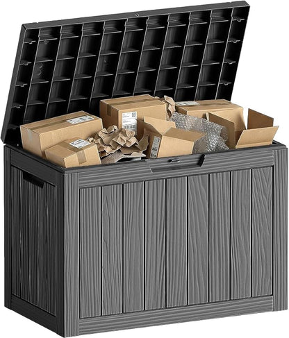 50 Gallon Outdoor Package Delivery Box, Black | Lockable Secure, Waterproof & Weatherproof, Resin Parcel Drop Box, For Porch, Garden, Backyard, Patio & Lawn