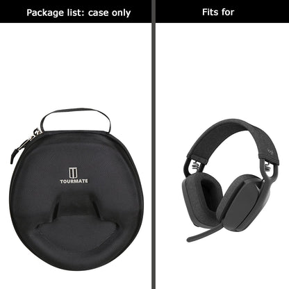 Hard Travel Case for Logitech Zone Vibe 100/125 Wireless Ear Headphones, Protective Carrying Storage Case - Tourmate（only case）