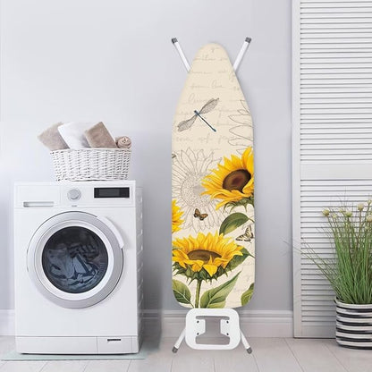 Dragonfly Sunflower Ironing Board Cover and Pad Standard Size Iron Board Covers