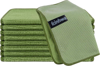 KinHwa Kitchen Washcloths for Dishes Absorbent Microfiber Dish Cloths Quick Dry
