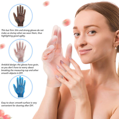 Geyoga 3 Pairs Silicone Gloves for Epoxy Resin Casting Reusable Waterproof Epoxy Gloves Safe Silicone Finger Protectors for DIY Jewelry Making Work Crafts