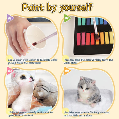 TECMIYO DIY Hand-Painted Squishy Making Kit – 18oz Liquid Silicone Gel for Taba Squishies with Chubby Cat and Cat Paw Molds