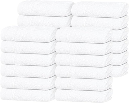 Tens Towels Pack of 24 Washcloths, 12 x 12 Inches, Lighter Weight, Quick to Dry