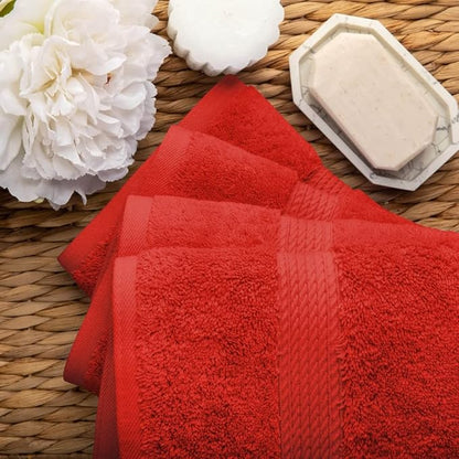 SUPERIOR Egyptian Cotton Pile Hand Towel Set of 4, Ultra Soft Luxury Towels