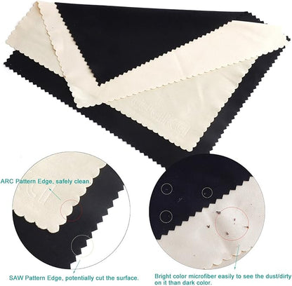 waka 10 Pack Upgraded Microfiber Cleaning Cloth, 6x7 Lint Free Cloth