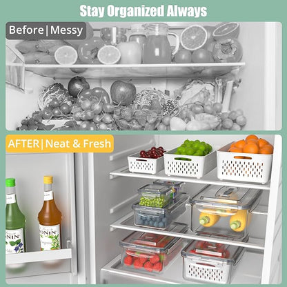 5 Pcs Fruit Storage Containers For Fridge