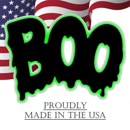 Boo Happy Halloween Ghost Yard Sign Home Outdoor Lawn Decoration With Stakes Scary Spooky Decor 17x12 Inch