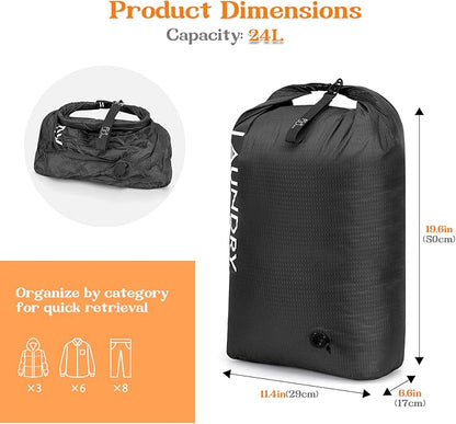 Compression Laundry Bag for Travel, Dirty Clothes Travel Laundry Bags,
