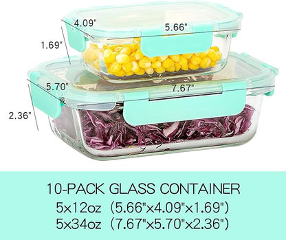 C CREST Glass Food Storage Containers