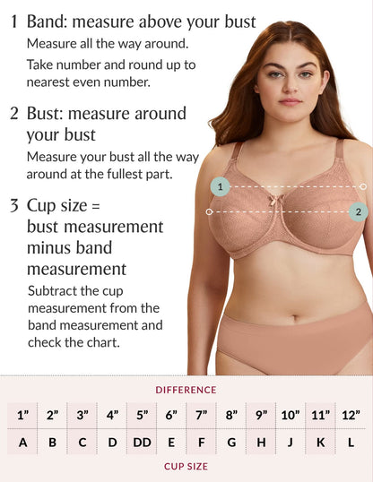 Glamorise Full Figure Plus Size MagicLift Front-Closure Posture Back Bra Wirefree #1265 White 42DD
