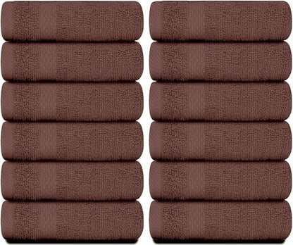 White Classic Luxury Cotton Washcloths 13x13 Inch