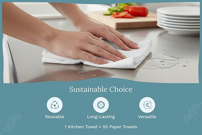 Organic Cotton White Dish Towels