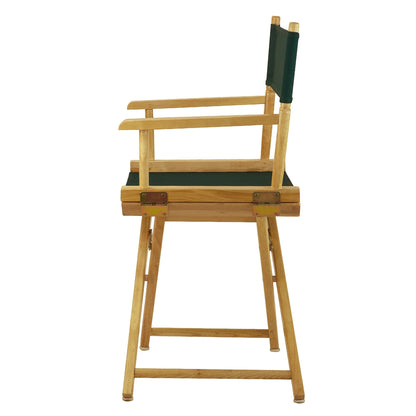 Casual Home 18" Director's Chair Natural Frame with Hunter Green Canvas